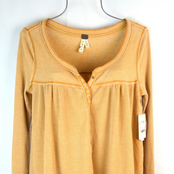 Free People Tops - Free People Kai Henley Beige Khaki Top Pullover